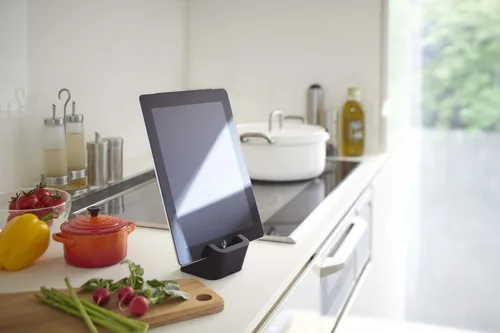 Yamazaki Halterung Square Schwarz - Eigenschaften: Keine - Bildschirmdiagonale: 0  - Detailfarbe: Schwarz - Tablet Kompatibilität: Universal