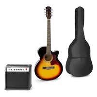 MAX Music 173.174 guitar Acoustic guitar Jumbo Black, Brown