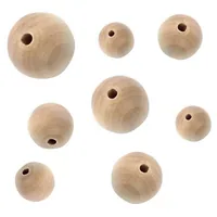Rico Design Holzperlen Gebohrt 35 mm Nature, 7 Stück - Packungsgrösse: 7 Stück - Perlenart: Holzperlen - Detailfarbe: Nature - Durchmesser: 35 mm