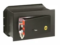 Yale Value Safe Wandtresor, Schwarz, Key Only, 7.7 l - Widerstandsfähigkeit: Keine Angabe - Schlossart: Schlüssel - Nutzinhalt Gesamt: 7.7 l - Detailfarbe: Schwarz - Verwendung Tresor: Möbeltresor - Anzahl Bolzen: 2
