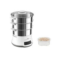 Tefal Convenient Series Deluxe VC502D cuiseur vapeur 3 Nombre de paniers Comptoir 900 W Acier inoxydable, Blanc