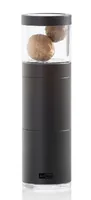 AdHoc Muskatmühle Muskatino 12.5 cm, Schwarz - Materialtyp: Holz - Material: Holz - Edelstahl - Anwendungszweck: Nüsse - Detailfarbe: Schwarz - Höhe: 12.5 cm - Set: Nein