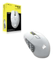 Corsair Gaming-Maus Scimitar Elite Wireless SE - Maus Features: Umschaltbare DPI-Auflösung - RGB-Beleuchtung - Daumentaste - Programmierbare Tasten - Bedienungsseite: Rechtshänder - Detailfarbe: Weiss - Gewicht: 161 g - Verbindungsart: Kabellos - Schnitts
