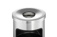 DURABLE Papierkorb Safe mit Ascher rund silber