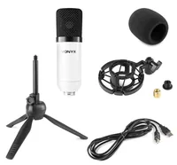 Vonyx Kondensatormikrofon CM300W Weiss - Typ: Einzelmikrofon - Bauweise: Desktop - Hand-/Stativmikrofon - Anwendungsbereich: Instrumente - Gesang & Sprache - Voice-Chat / Gaming - Wandlerprinzip: Kondensator - Richtcharakteristik: Niere - Umschaltbare Ric
