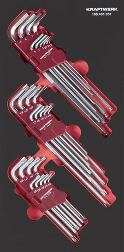 Kraftwerk Winkelstifschlüssel-Set Pro Line EVA3 28-teilig - Grösse: 10 mm - Set: Ja - Werkzeugtyp: Winkelschlüssel