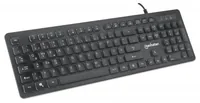 Manhattan Gaming USB Keyboard, Low Force Key Edition, 12 Multimedia Keys, Rainbow-LED Backlighting, USB-A, Black, Retail Box (German layout)