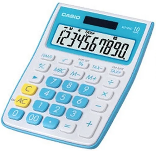 CASIO Tischrechner MS-10VC-BU blau