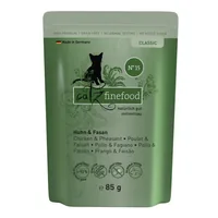 catz finefood Nassfutter No.15 Huhn & Fasan, 85 g - Tierbedürfnis: Verdauung - Magen & Darm - Geschmacksrichtung: Geflügel - Zertifikate: Keine Zertifizierung - Fleischsorte: Fasan - Huhn - Packungsgrösse: 85 g - Futtereigenschaft: Ohne künstliche Zusätze