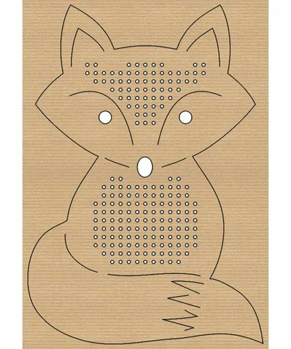 URSUS Stickset Kreuzstich Tiere 14.5 x 20 cm, 24 Stück - Detailfarbe: Braun - Produktart: Stickkarton