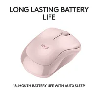 Logitech Maus M240 Silent Bluetooth - Maus-Typ: Mobile - Maus Features: Silent-Tasten - Scrollrad - Bedienungsseite: Universal - Detailfarbe: Pink - Rosa - Verbindungsart: Kabellos - Schnittstelle: Bluetooth