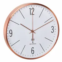 TFA Dostmann Funk-Wanduhr Ø 30 cm, Kupfer - Uhrtyp: Analog - Betriebsart: Batteriebetrieb - Funksignal: Ja - Funktionen: Zeit - Form: Rund - Detailfarbe: Kupfer - Weiss