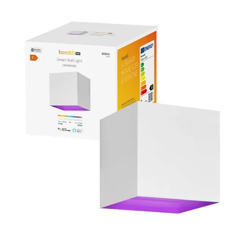 hombli Gartenleuchte Smart Wall Light 2 x 3W, RGB+CCT, Weiss - Lampensockel: LED fest verbaut - Farbtemperatur Kelvin: 2700 bis 6500 K - Aussenanwendung: Ja - Gesamtleistung: 6 W - Leuchten Kategorie: Gartenleuchte - Lichtfarbe: RGB - farbig