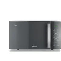 Bauknecht Mikrowelle mit Grill MW 254 SM Schwarz - Mikrowellenleistung: 900 W - Fassungsvermögen: 25 l - Grillfunktion: Ja - Backofenfunktion: Nein - Steamfunktion: Ja - Breite: 48.3 cm