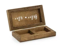 PartyDeco Ring Box Hochzeit Wood
