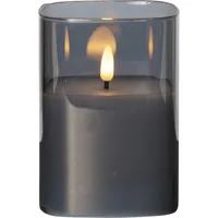 Star Trading LED-Kerze Pillar Flamme Ø 9 x 12.5 cm, Schwarz - Betriebsart: Batteriebetrieb - Fernbedienung: Nein - Aussenanwendung: Nein - Höhe: 12.5 cm - Timerfunktion: Ja - Set: Nein