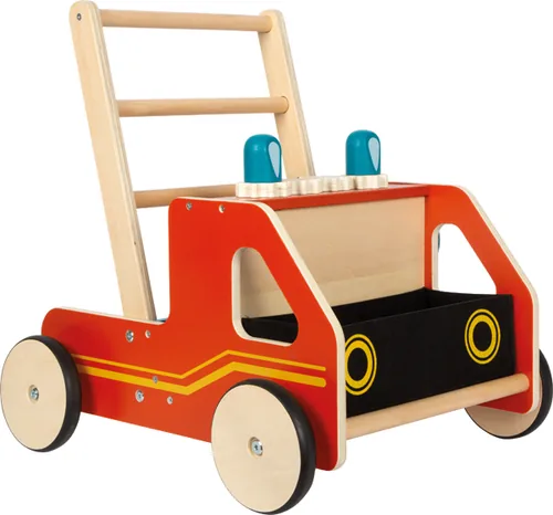 small foot Lauflernwagen Feuerwehr - Altersempfehlung ab: 12 Monaten - Detailfarbe: Rot - Material: Filz - Gummi - Holz - Metall - Nachhaltigkeit: Nicht angegeben - Produkttyp Lauflerner: Schiebewagen - Höhenverstellbar: Keine Angaben