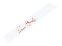 PARTYDECO Schärpe 75cm SWP7-008 Team Bride weiss