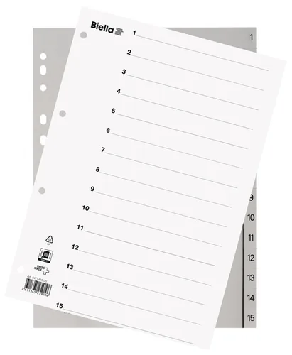 BIELLA Register PP A4 47141500U grau 1-15