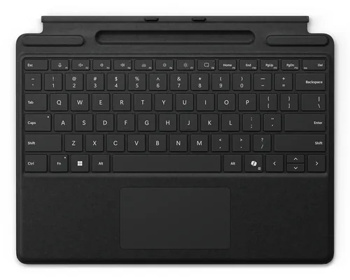 Microsoft Surface Pro Keyboard - Tastatur - mit Trackpad, Beschleunigungsmesser, Surface Slim Pen 2 Ablage- und Ladeschale - QWERTY - Niederlande - Schwarz - für Microsoft Surface Pro 8, Pro 8 for Business, Pro 9, Pro 9 for Business, Pro 10 for Business