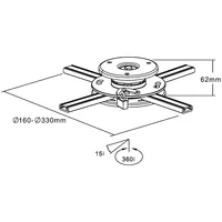 InLine 4043718172375 Projektor-Decken-& Wandhalter Decke/Wand Schwarz