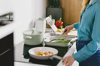 BergHOFF Grillpfanne Leo Balance Sage 24 cm - Material: Recycling Aluminium - Pfannentyp: Grillpfanne - Kompatible Kochfelder: Induktion - Elektro - Antihaftbeschichtung: Ja - Detailfarbe: Grün - Set: Nein