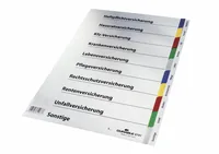 DURABLE Blanko-Register PP 10tlg farbig Verlauf grau
