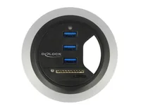 Delock HUB USB 3.0 Tisch-Hub 60 mm 3 x USB 3.0 Ports + Card Reader Delock