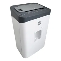 HP Aktenvernichter One Shredder Auto 200 CC, Sicherheitsstufe 4 - Vernichtbare Aktentypen: Büroklammern - Heftklammern - Papier - Schnittart: Partikelschnitt - Sicherheitsstufe: 4 - Schnittausgabe: 4.3 mm x 12 mm - Blattkapazität: 200 Seiten - Zufuhrautom