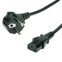 ROLINE Netzkabel gerade IEC-Buchse schwarz 3m