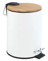 Wenko Treteimer Tortona 3 l, Weiss - Fassungsvermögen: 3 l - Anzahl Behälter: 1 - Detailfarbe: Weiss - Form: Rund - Material: Stahl