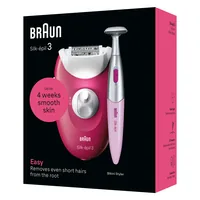 Braun Epilierer Silk-épil 3 3-202 - Stromversorgung: Netzbetrieb - Körperbereich: Beine - Körper - Epilieraufsätze: Bikinikamm - Wet & Dry: Ja