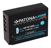 Patona Digitalkamera-Akku NP-W126S - Akkutyp: Lithium-Ion (Li-Ion) - Spannung: 7.2 V - Akkukapazität: 1140 mAh - Kompatible Hersteller: Fujifilm - Kapazität Wattstunden: 8.2 Wh