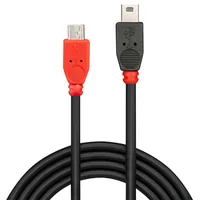 LINDY USB 2.0 cable Type Micro-B / Mini-B OTG  2m Micro-B plug to Mini-B plug