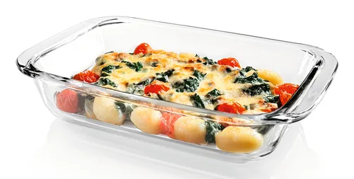 GOURMETmaxx Auflaufform für Heissluft-Fritteusen Eckig, Transparent - Materialtyp: Glas - Material: Glas - Detailfarbe: Transparent - Mikrowellenfest: Ja - Spülmaschinenfest: Ja - Set: Nein