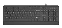 Gembird Slim wired multimedia keyboard, black, US layout