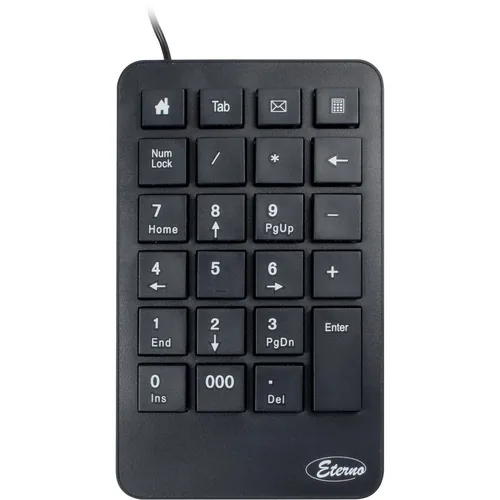 Inter-Tech Tas Numpad KB-120 mit 23 Tasten, schwarz retail