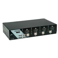 ROLINE DisplayPort USB 2.0 KVM Switch, 1 User - 4 PC