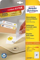 Avery L4737REV-25 self-adhesive label Rounded rectangle Removable White 810 pc(s)