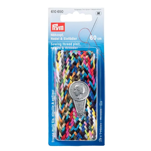 Prym Einfädler + Nadel 60 cm, Nähzopf - Verpackungseinheit: 1 Stück - Detailfarbe: Mehrfarbig - Produkttyp: Einfädler