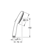 GROHE Handbrause Vitalio Comfort 110 Chrom - Material: Kunststoff - Farbe Siebplatte: Chrom - Wassersparend: Ja - Anschluss: 1/2 - Anzahl Strahlarten: 2 - Farbe: Chrom