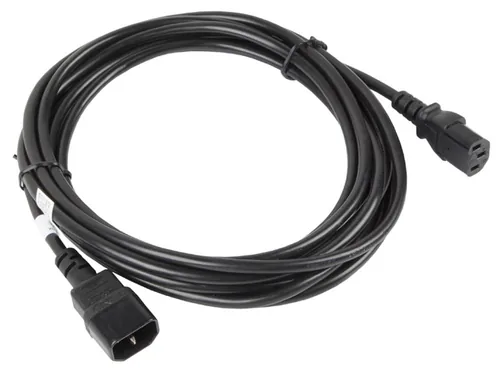 LANBERG Netzkabel-Verlängerung IEC 320 C13->C14 5,0m VDE sw