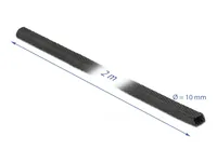Delock Gewebeschrumpfschlauch 2 m x 10 mm Schwarz - Detailfarbe: Schwarz - Länge: 2 m - Durchmesser: 10 mm - Material: Polyester - Polyolefin