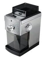 WMF Kaffeemühle Stelio Silber - Detailfarbe: Silber - Ausstattung: Abschaltautomatik - Einstellbarer Mahlgrad - Einstellbare Tassenfüllmenge - Mahlwerk: Scheibenmahlwerk - Fassungsvermögen: 180 g