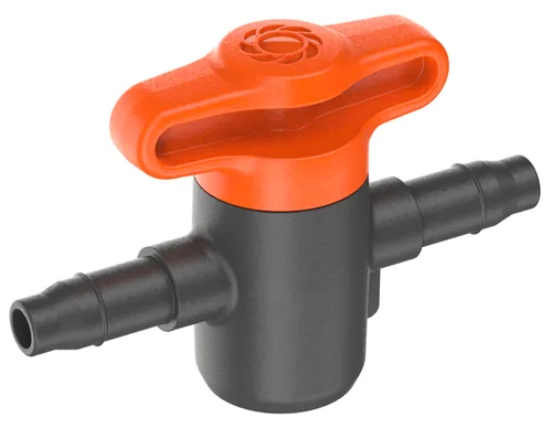 GARDENA Absperrventil Micro-Drip-System 3/16 - Bewässerungsart: Micro-Drip-System - System Teil: Absperrventil - Detailfarbe: Orange - Schwarz