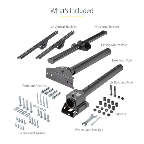 CEILING TV MOUNT - STEEL .