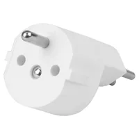 STEFFEN Fixadapter 3-Pol Deutsch auf Stecker CH T12 weiss, CEE7 - Detailfarbe: Weiss - Stromanschluss Seite A: T12 - Schalter: Nein - Stromanschluss Seite B: Schuko - Typ: Fixadapter