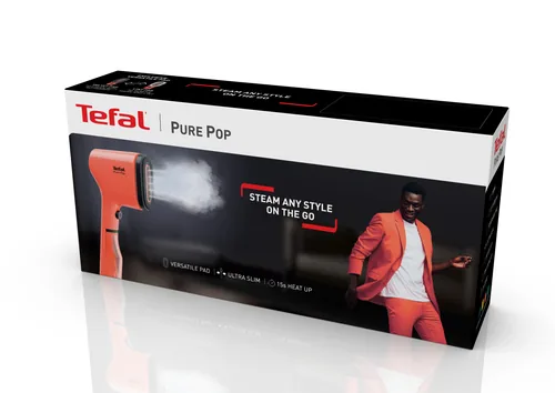 Tefal Dampfbürste Pure Pop DT2022 1300 W - Detailfarbe: Koralle - Leistung: 1300 W - Füllmenge: 70 ml - Dampfstoss: 20 g/Min