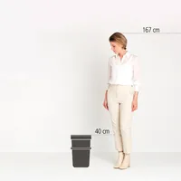 Brabantia Sort & Go Abfallbehäl. Jade Green 25 L