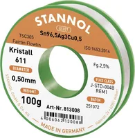 Stannol Lötzinn Kristall 611 TSC Ø 0.5 mm 100 g - Zubehörtyp: Lötzinn